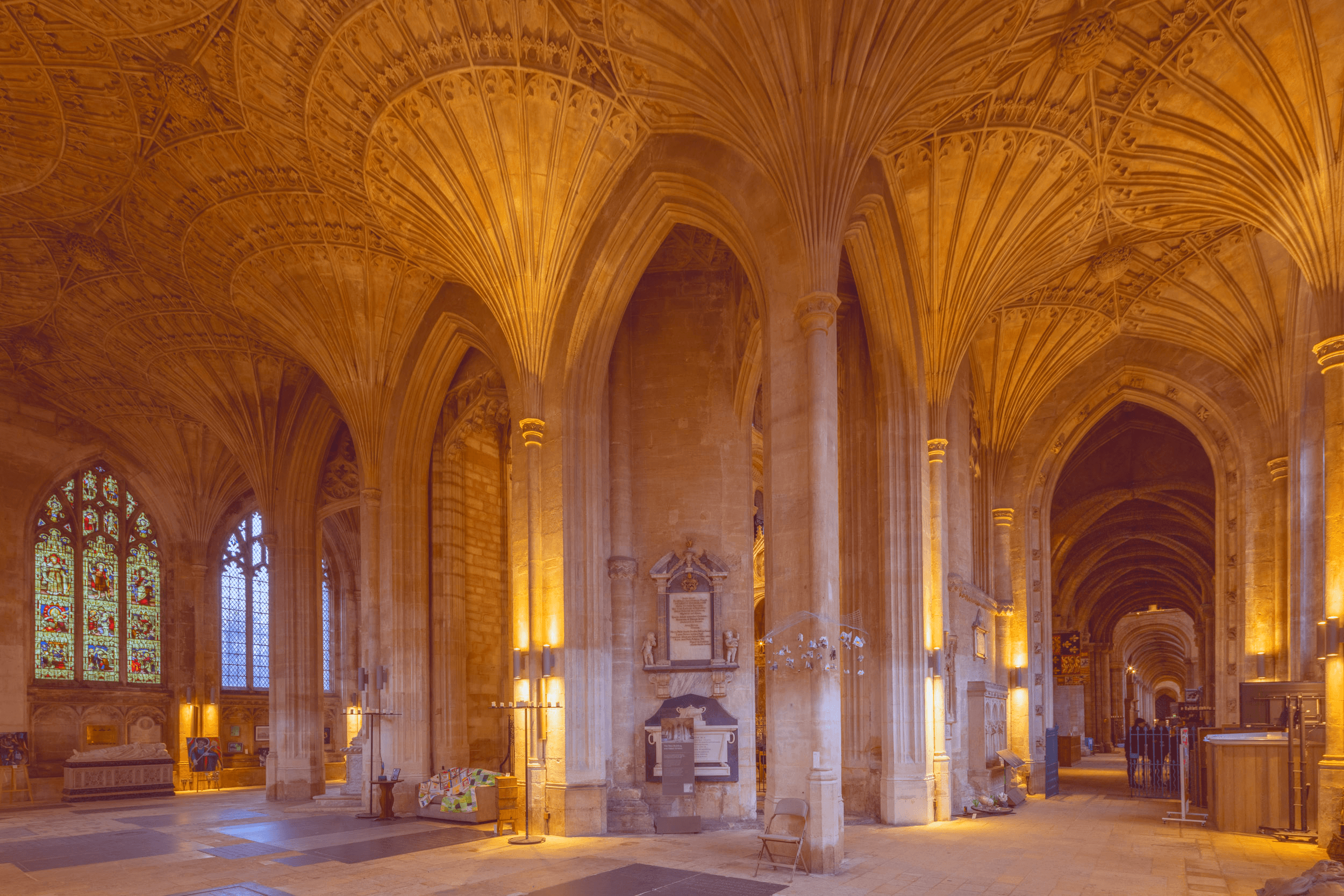 The fan-vaulted retrochoir of Peterborough Cathedral